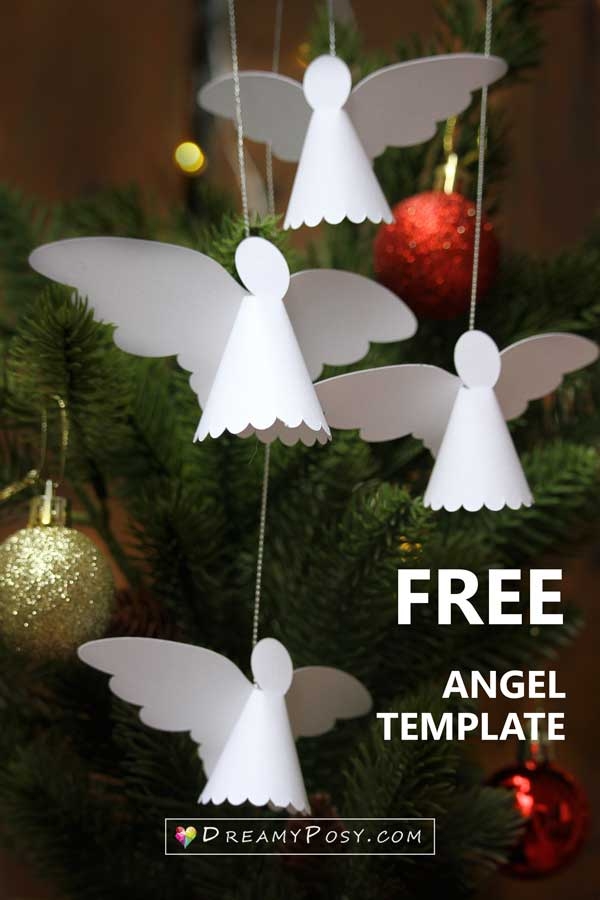 2D And 3D Angel Template Printable Super Easy Christmas Craft PDF 