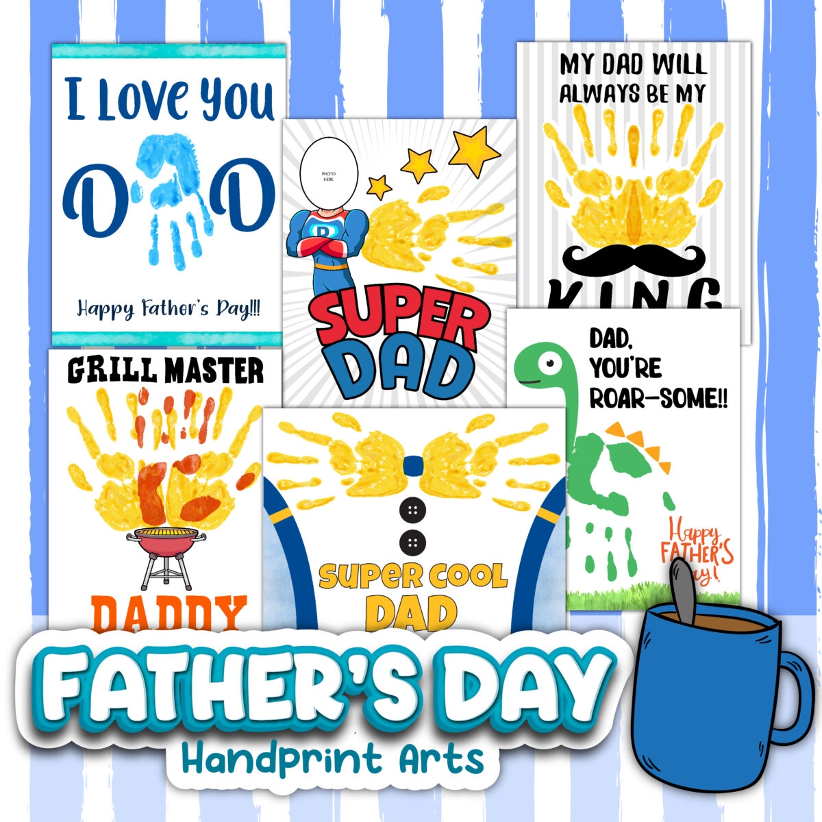 10 FREE Handprint Art For Father 39 s Day Printable Crafts Leap Of