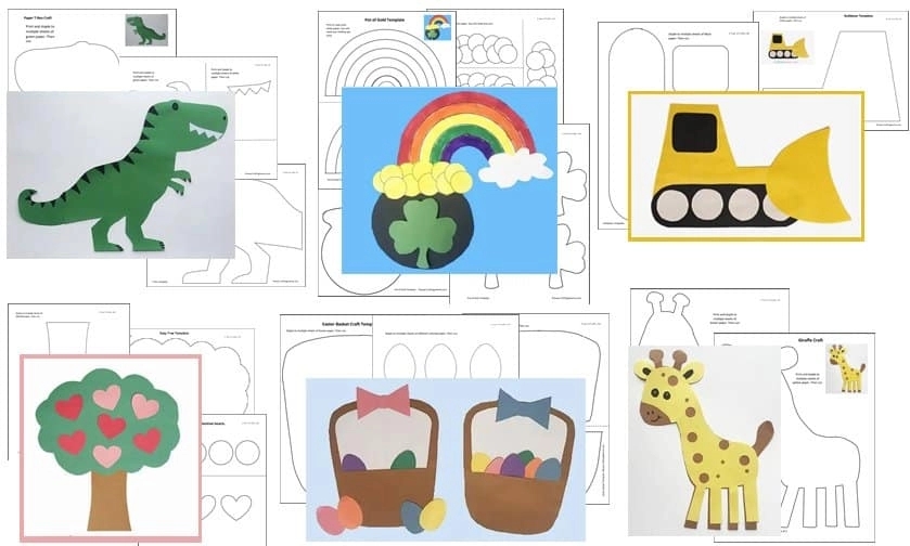 100 Free Craft Printables For Kids A Craft Template Website 