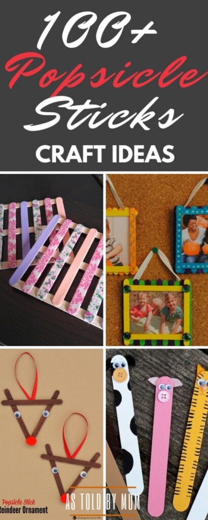100 Popsicle Sticks Craft Ideas ASTOLDBYMOM Diy Popsicle Stick 