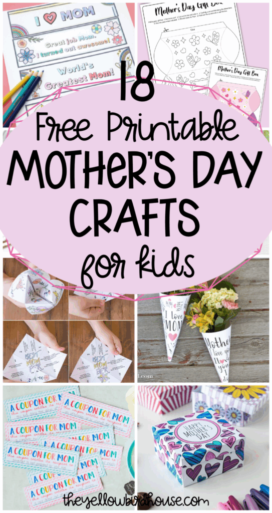 18 Free Printable Mother 39 s Day Crafts For Kids