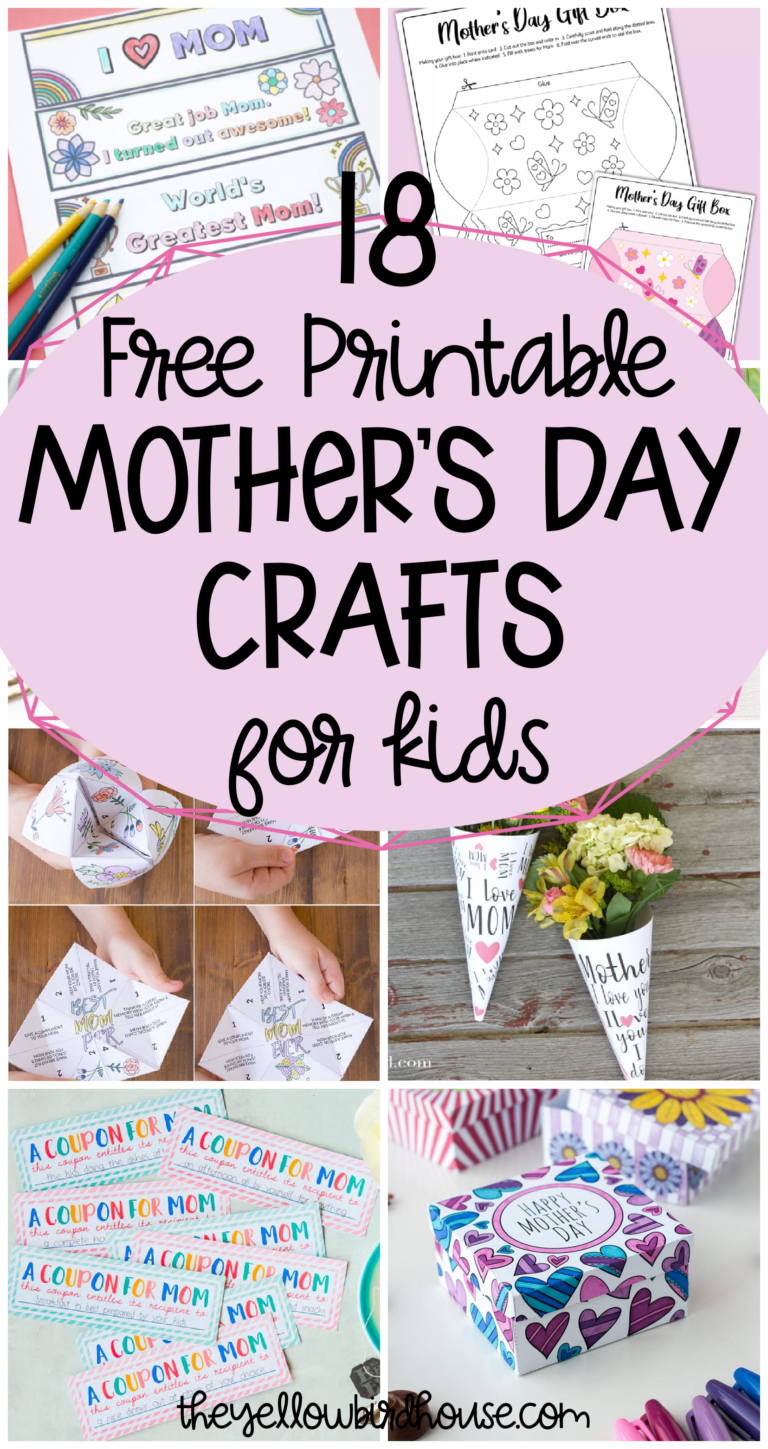18 Free Printable Mother 39 s Day Crafts For Kids