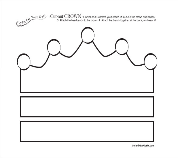 23 Paper Crown Templates PDF DOC