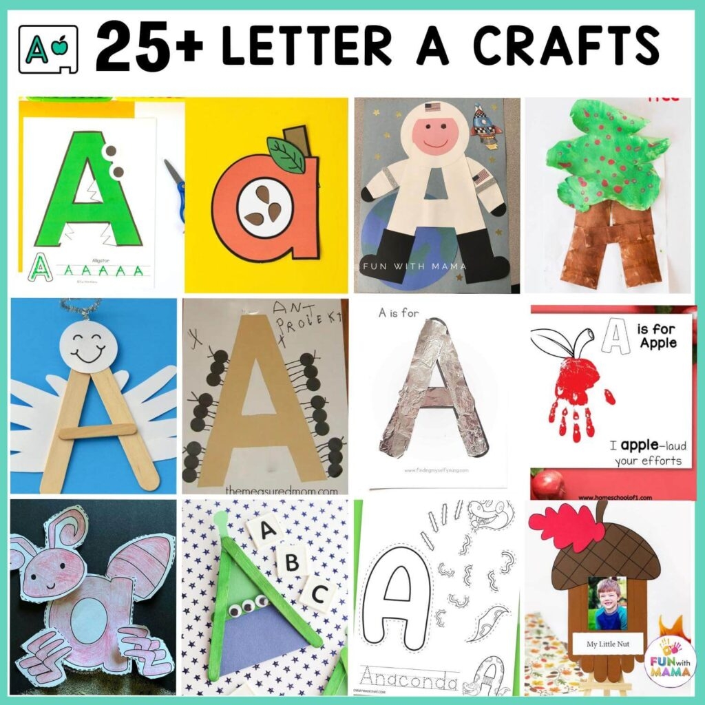 25 FUN Letter A Crafts FREE PRINTABLES