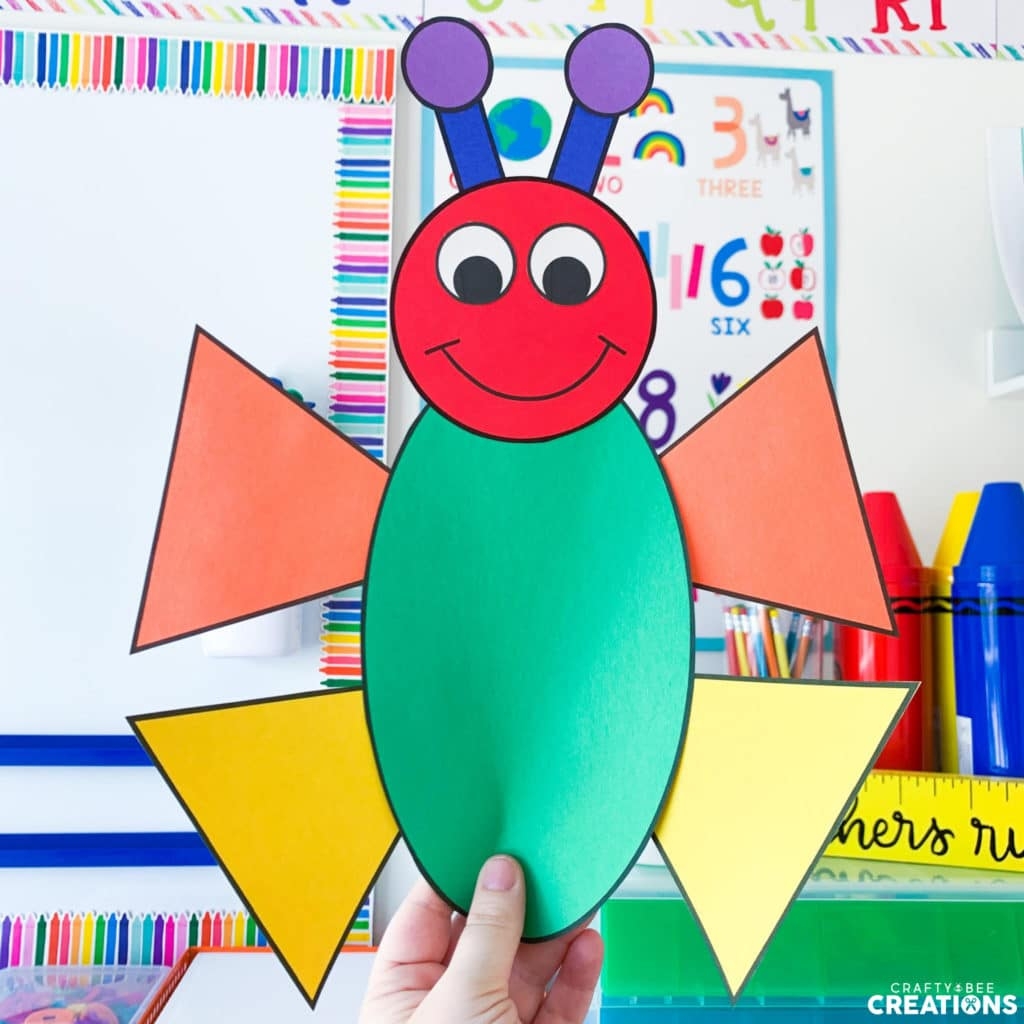 2D Shape Animal Crafts And An Owl FREEBIE Crafty Bee Creations