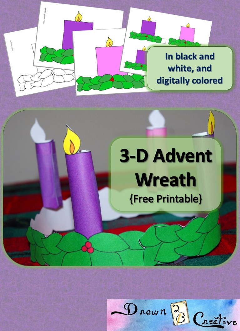 3 D Printable Advent Wreath Drawn2BCreative