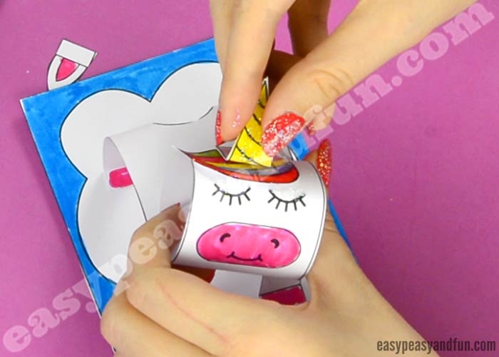 3D Construction Paper Unicorn Craft Printable Template Easy Peasy And Fun
