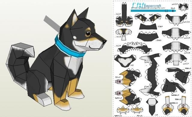 3d Paper Dog Template ShawAlagna