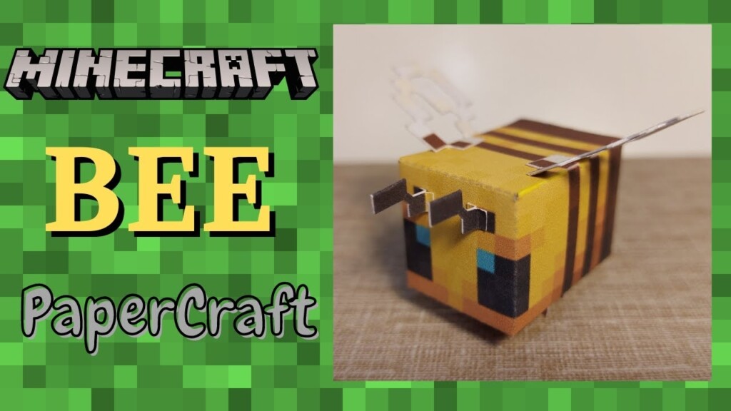 3d Printable Minecraft Bee Template Minecraft Foldable Bees