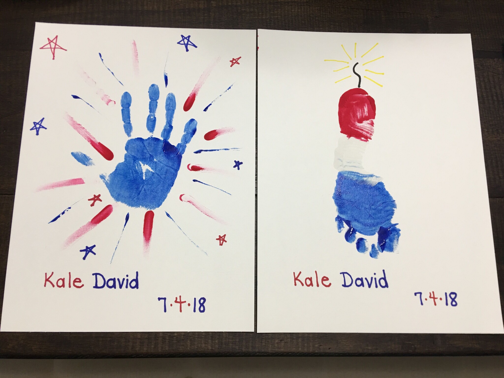 4Th Of July Handprint Craft Printable Free - printcraftzone.com