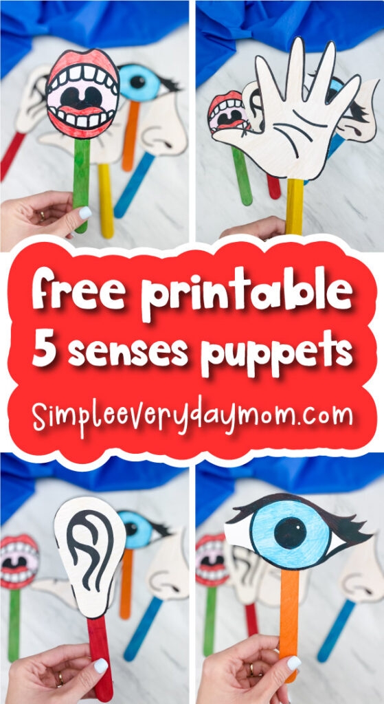 5 Senses Puppets For Kids Free Printables 
