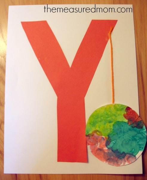 7 Letter Y Crafts And Process Art For Preschoolers The Measured Mom
