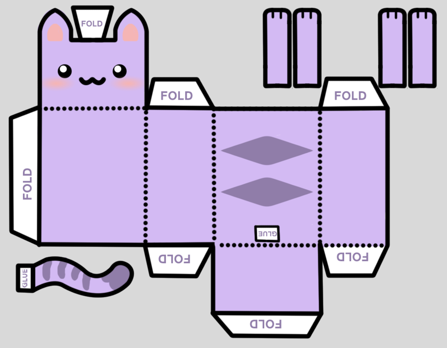 9 Easy Cat Cube Papercraft Template Kubesinsanity