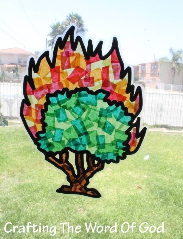 A Really Cute Craft For The Story Of Moses And The Burning Bush 