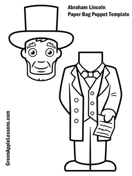 Abraham Abe Lincoln Craft Activity Worksheet Preschool Kindergarten 1st