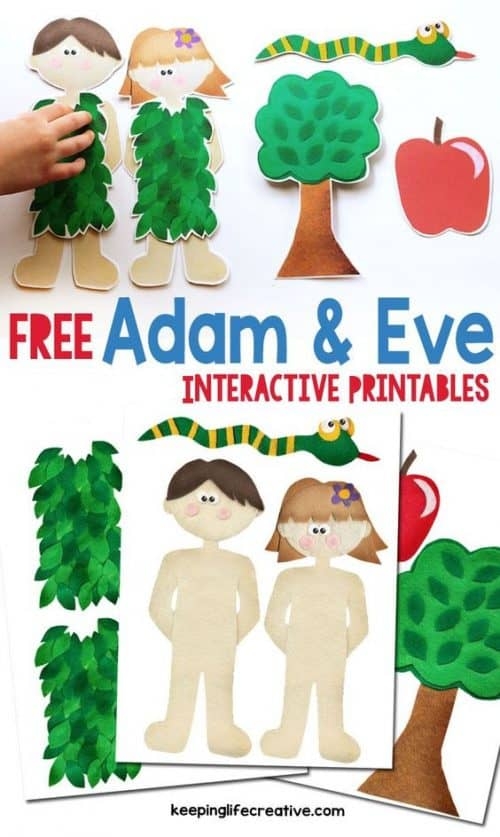 Adam And Eve Bible Story For Kids Printable