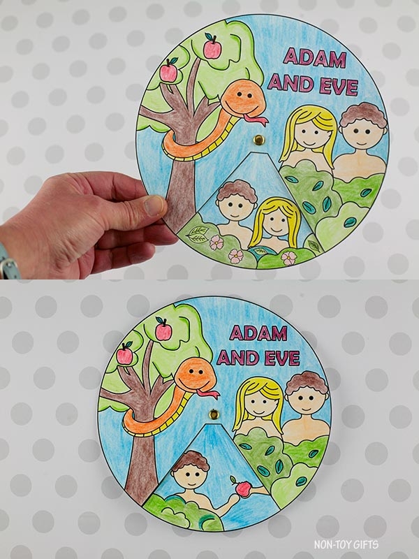 Adam And Eve Craft Printable For Kids with TEMPLATE Non Toy Gifts