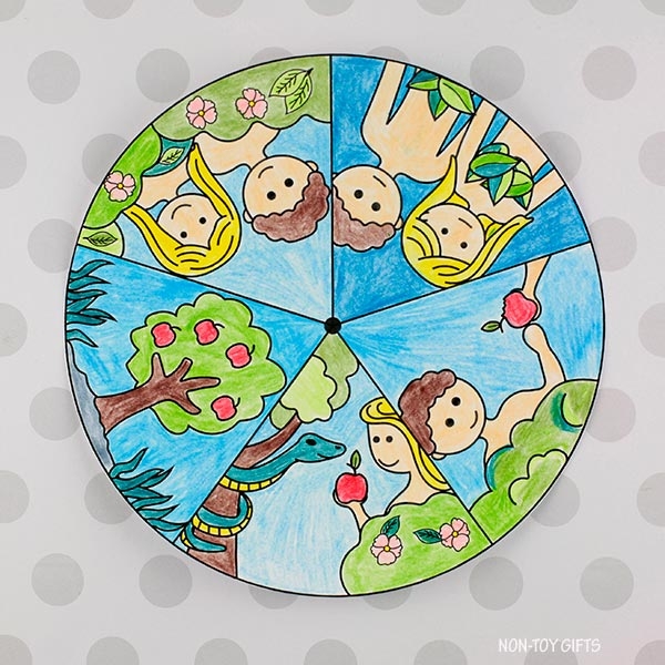 Adam And Eve Craft Printable For Kids with TEMPLATE Non Toy Gifts