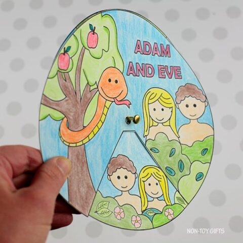Adam And Eve Craft Printable For Kids with TEMPLATE Non Toy Gifts