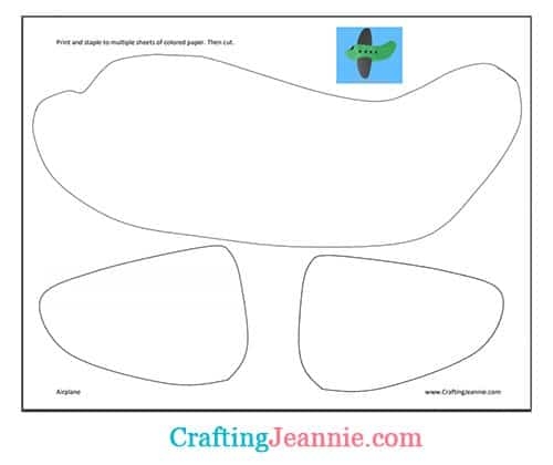 Airplane Craft For Preschoolers Free Template Crafting Jeannie 