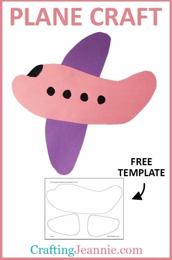 Airplane Craft For Preschoolers Free Template Crafting Jeannie 