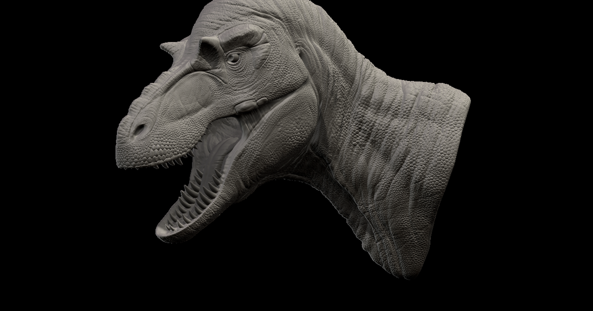 Albertosaurus Bust Por DragonArtist15 Tienda De Printables