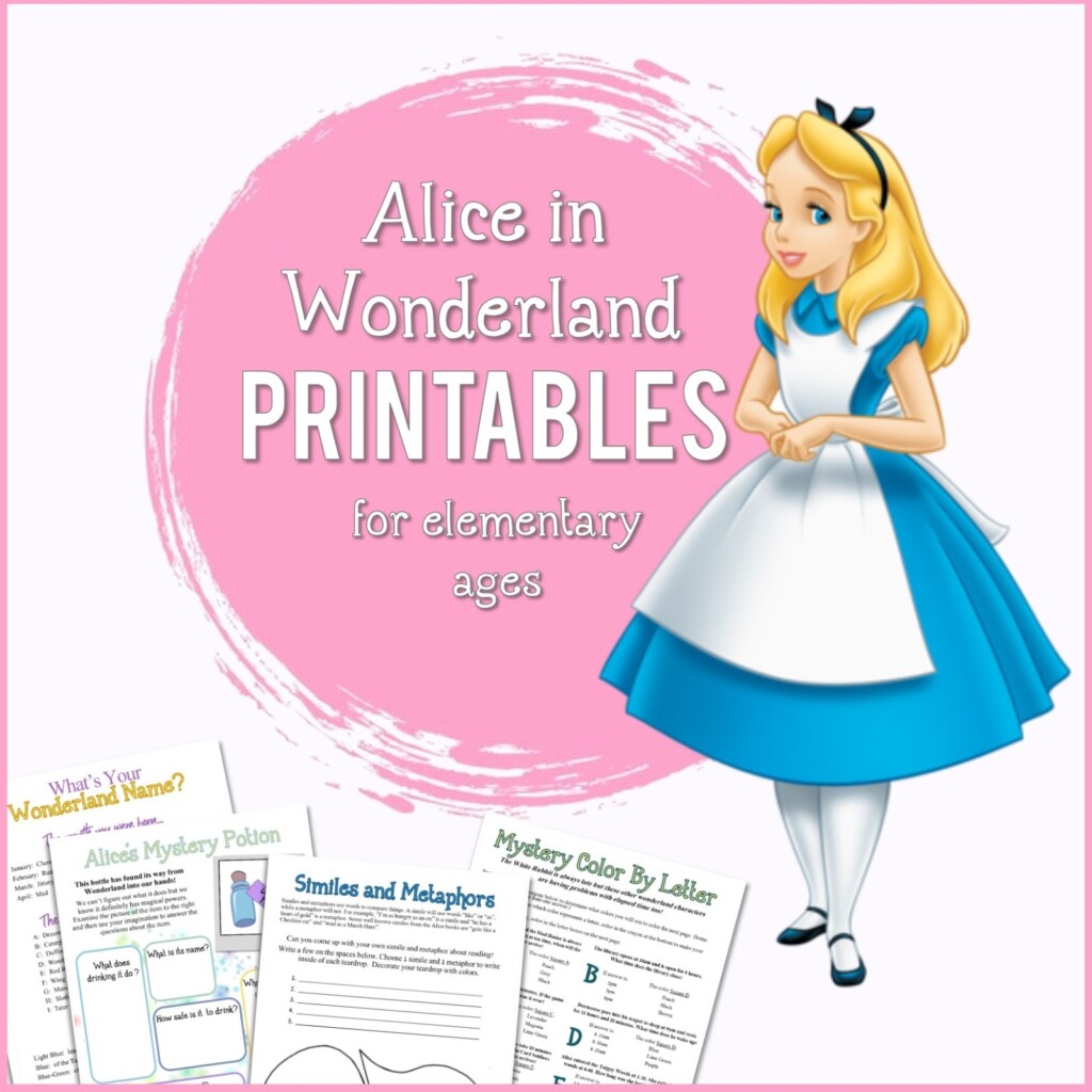 Alice In Wonderland Printables The Learning Curve