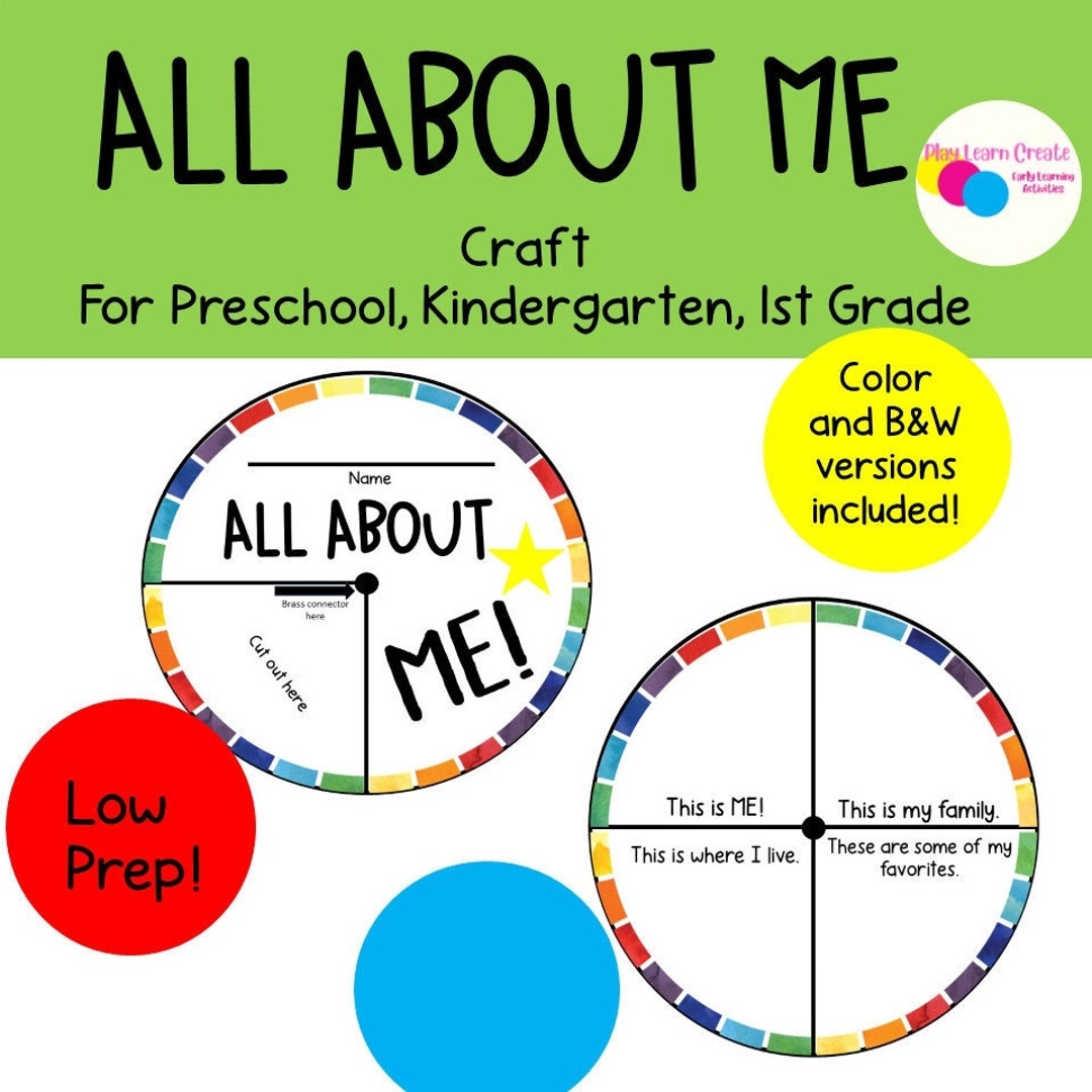 All About Me Craft All About Me Theme Preschool Craft Printable All