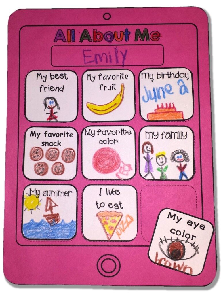 All About Me Crafts For Toddlers Printable Free Printable Templates
