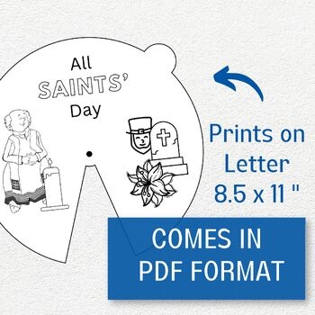 All Saints Day Coloring Wheel Printable Sunday School Activities And 