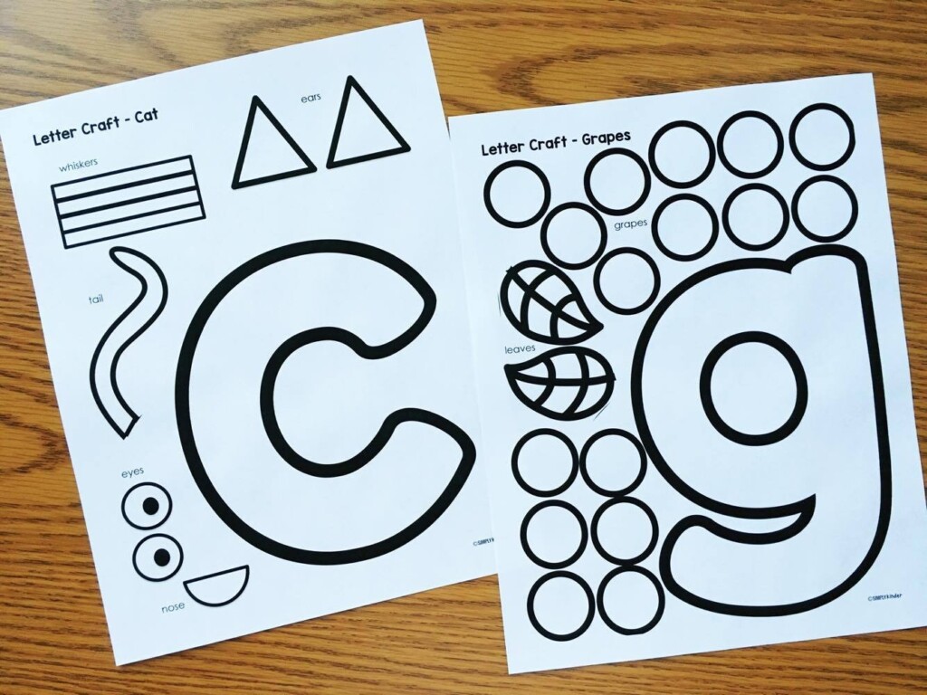 Alphabet Crafts Printables Notebooks Simply Kinder