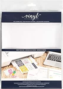American Crafts Printable Adhesive Vinyl 8 5 quot x11 quot 8 pkg clear Amazon