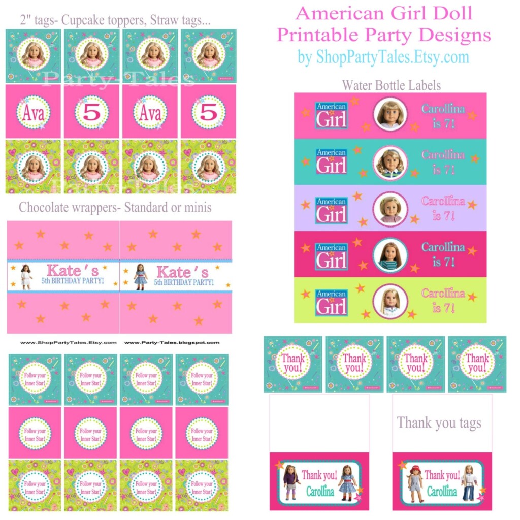American Girl Doll Crafts Printable Birthday Party By ICandyEvents