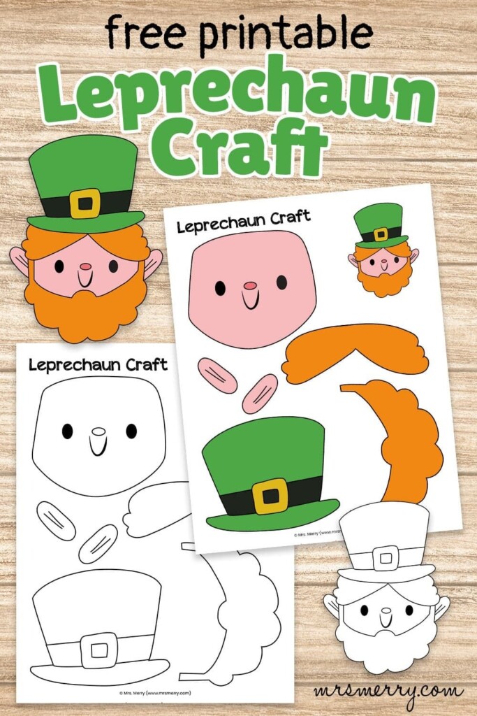 An Easy Leprechaun Craft For Kids Mrs Merry St Patricks Day Crafts 