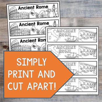 Ancient Rome Printable Bookmarks To Color Coloring Bookmark Templates
