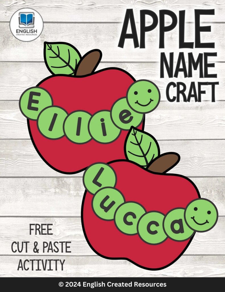 Apple Name Craft English Created Resources