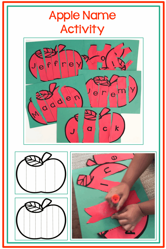 Apple Name Craft For Kids Free Template Artofit
