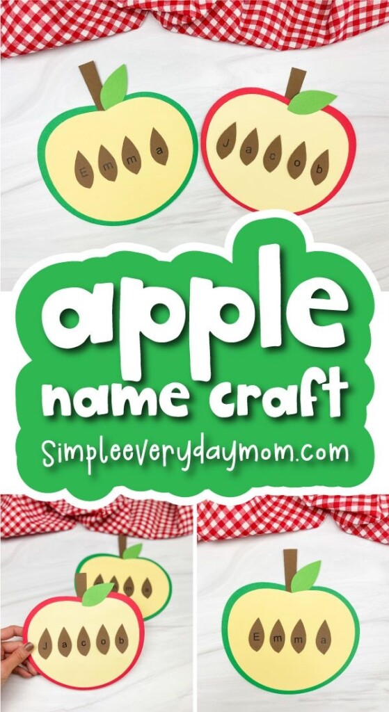 Apple Name Craft For Kids Free Template Name Crafts Apple Crafts 