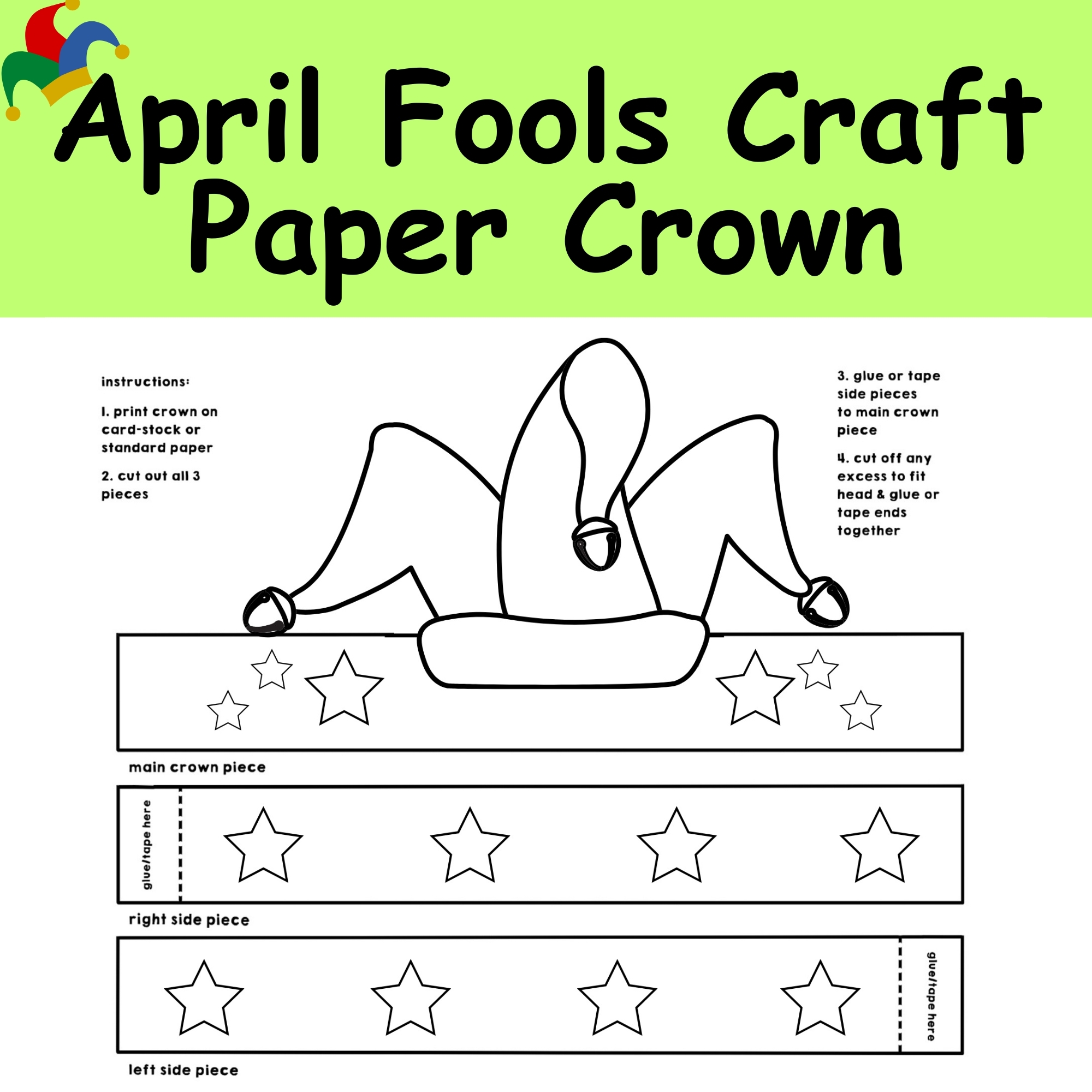 April Fools Day Craft Paper Crown Made By Teachers