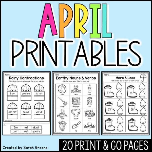 April Printables Made By Teachers