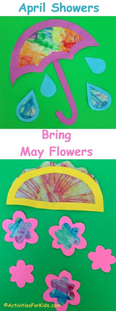 April Showers Bring May Flowers Craft From ActivitiesForKids April 