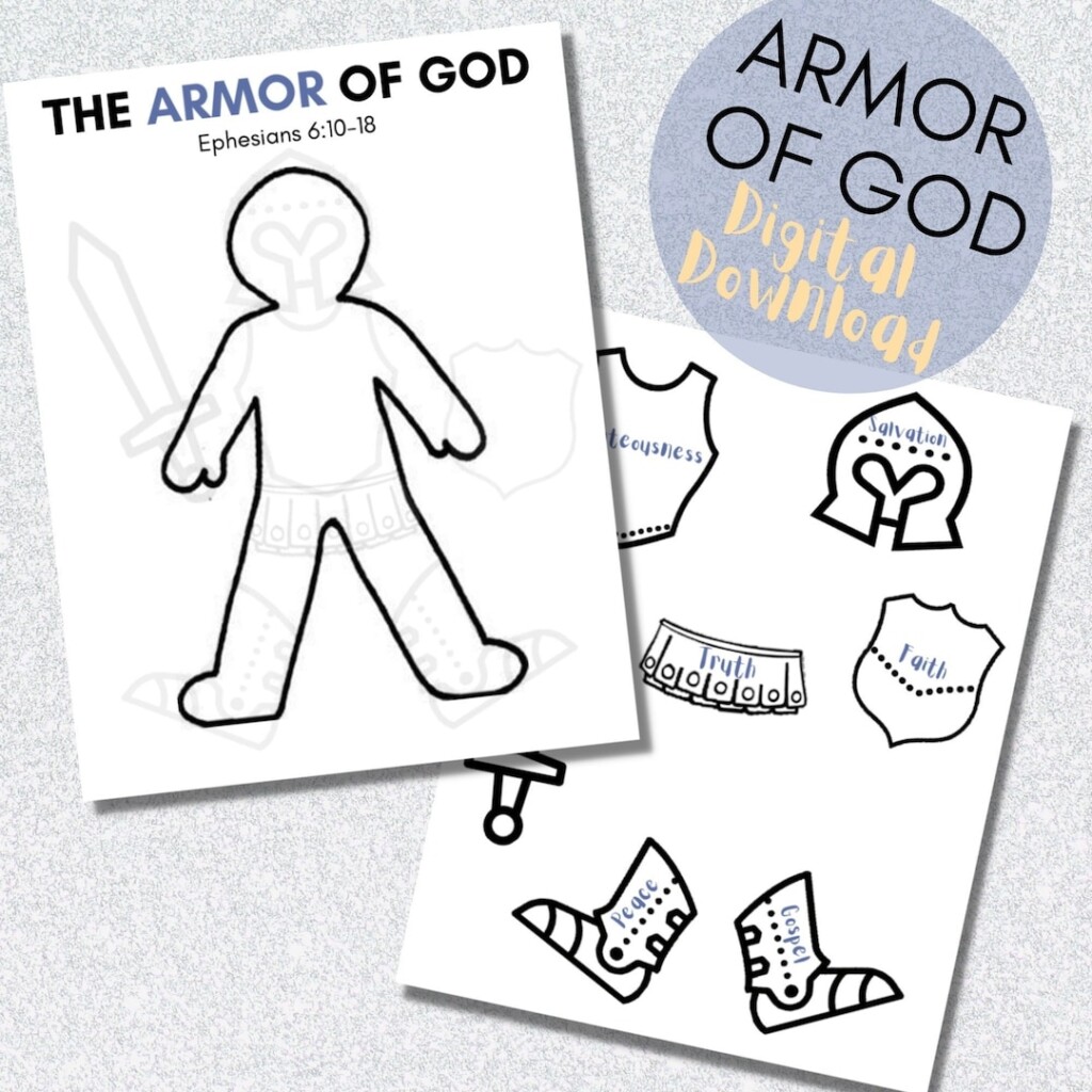 Armor Of God Printable Bible Study Kids Armor Of God Craft Sunday 