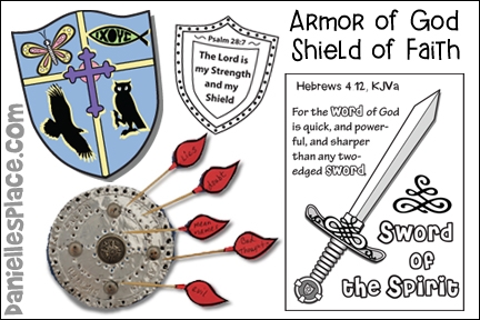 Armor Of God Shield Of Faith Bible Lesson NIV Printable Craft 