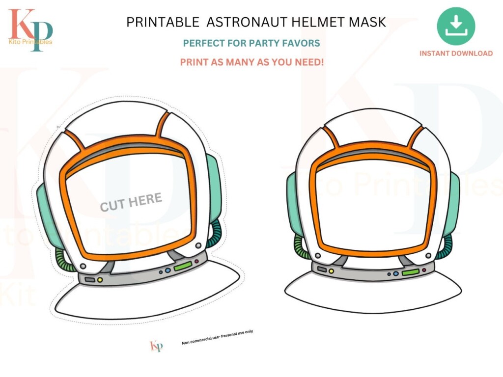 Astronaut Mask Template For Preschoolers