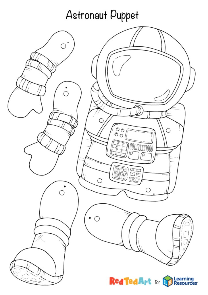Astronaut Paper Puppet Craft For Kids In 2025 Astronaut Craft Space 