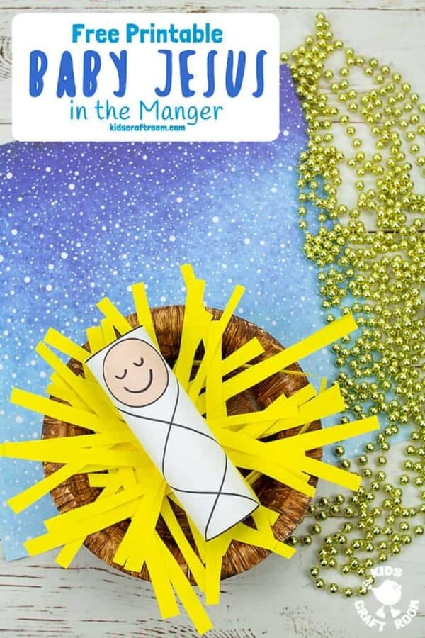 Baby Jesus In A Manger Craft With Printable Kids Craft Room