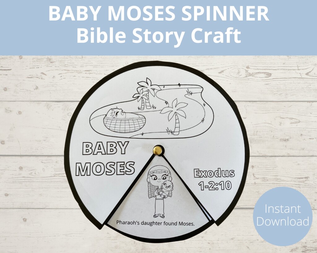 Baby Moses Sunday School Craft Bible Story Activities For Kids Moses 