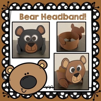 Bear Craft Brown Bear Craft Black Bear Craft Bear Headband By KinderBeez