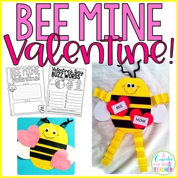 Bee Mine Valentine 39 s Day Craft Printables By A Cupcake For The Teacher