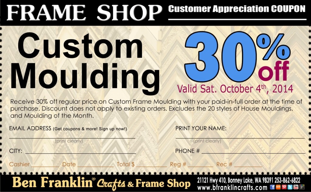 Ben Franklin Crafts And Frame Shop 40 OFF Coupon For Ben Franklin Of 